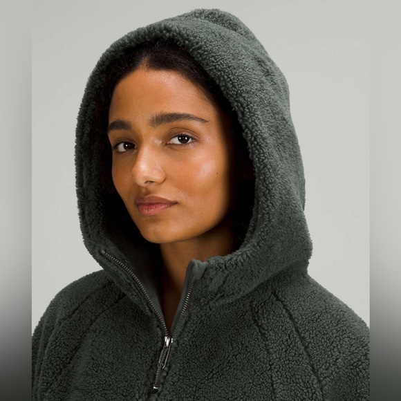 Lululemon Scuba Textured Sherpa Half-Zip Fleece Hoodie - Size M/L - Picture 3 of 10